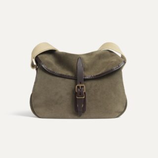 Musette du Pêcheur XS / Cuir Velours – Musk par la marque Bleu de Chauffe Bleu de Chauffe - Musette du Pêcheur XS / Cuir Velours – Musk