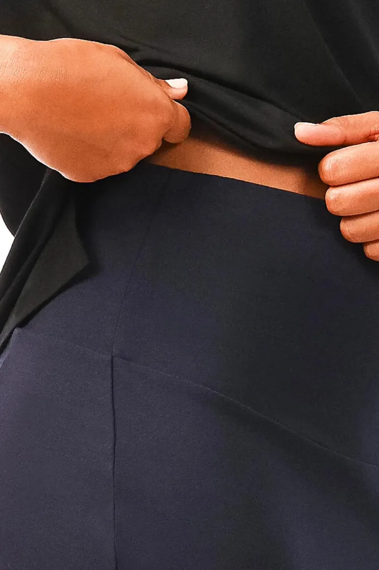Thelma Rose - Jupe midi fendue Ombeline – 44 / Navy