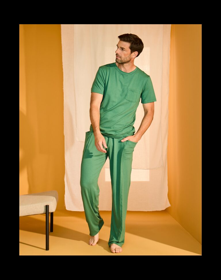 Maison Lemahieu - Pantalon coton modal - Vert Anglais – 2XL
