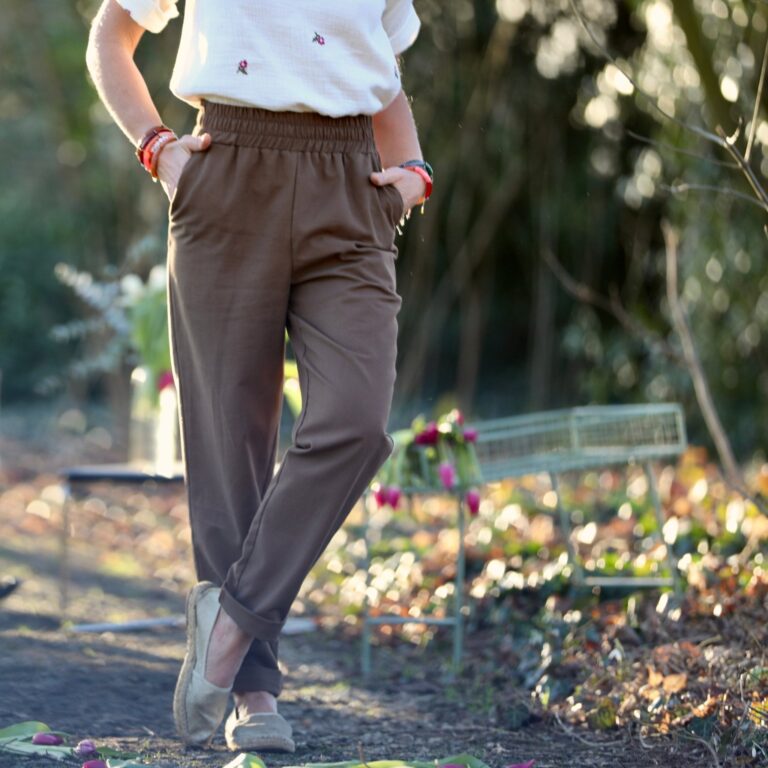 pantalon eliot serge de coton chocolat 3792531 Quintessence - Pantalon Eliot - Sergé de coton chocolat – XXL