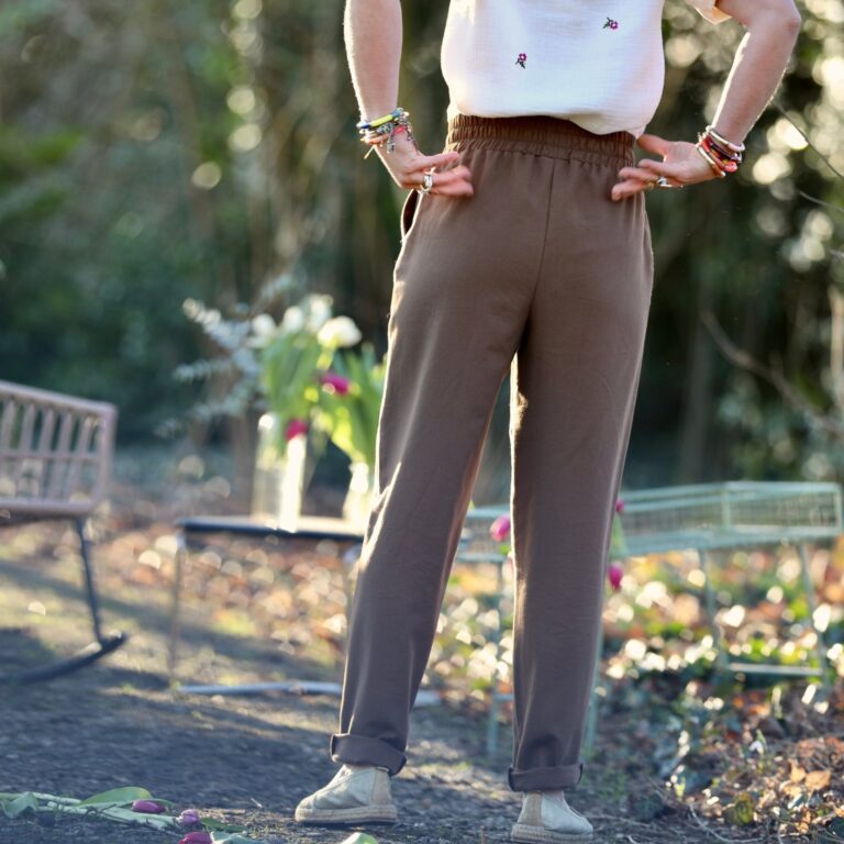 Quintessence - Pantalon Eliot - Sergé de coton chocolat – XXL