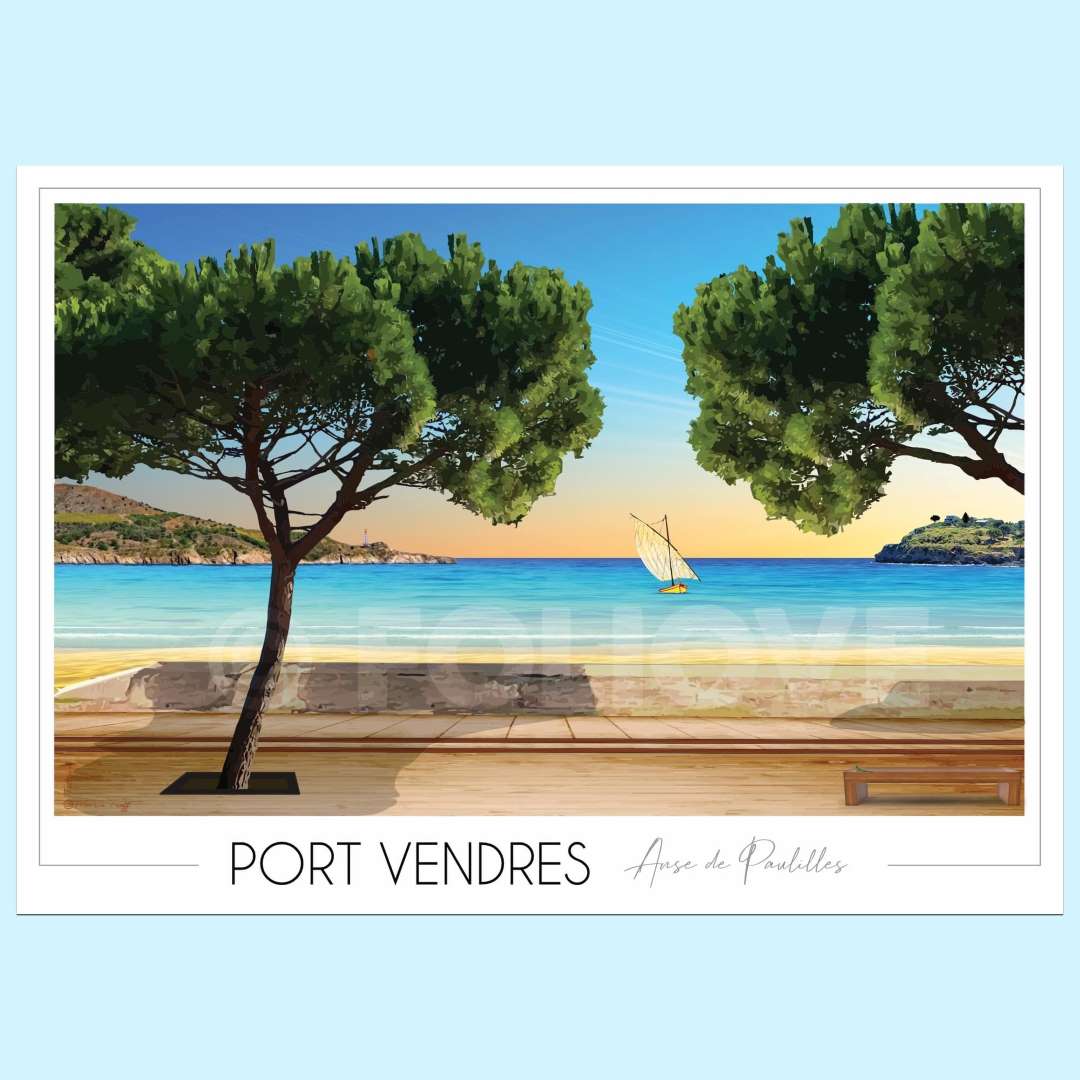 paulilles 1 min Foliove - Affiche Anse de Paulilles – 50x70 cm (B2)