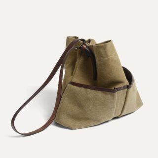 Pochette haute Gombe – Kaki US Stonewashed par la marque Bleu de Chauffe Bleu de Chauffe - Pochette haute Gombe – Kaki US Stonewashed