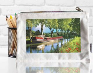 Pochette tissu Canal du Midi par la marque Foliove Foliove - Pochette tissu Canal du Midi