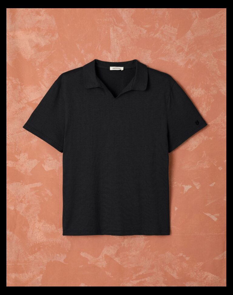 Maison Lemahieu - Polo lin/coton - Noir – S