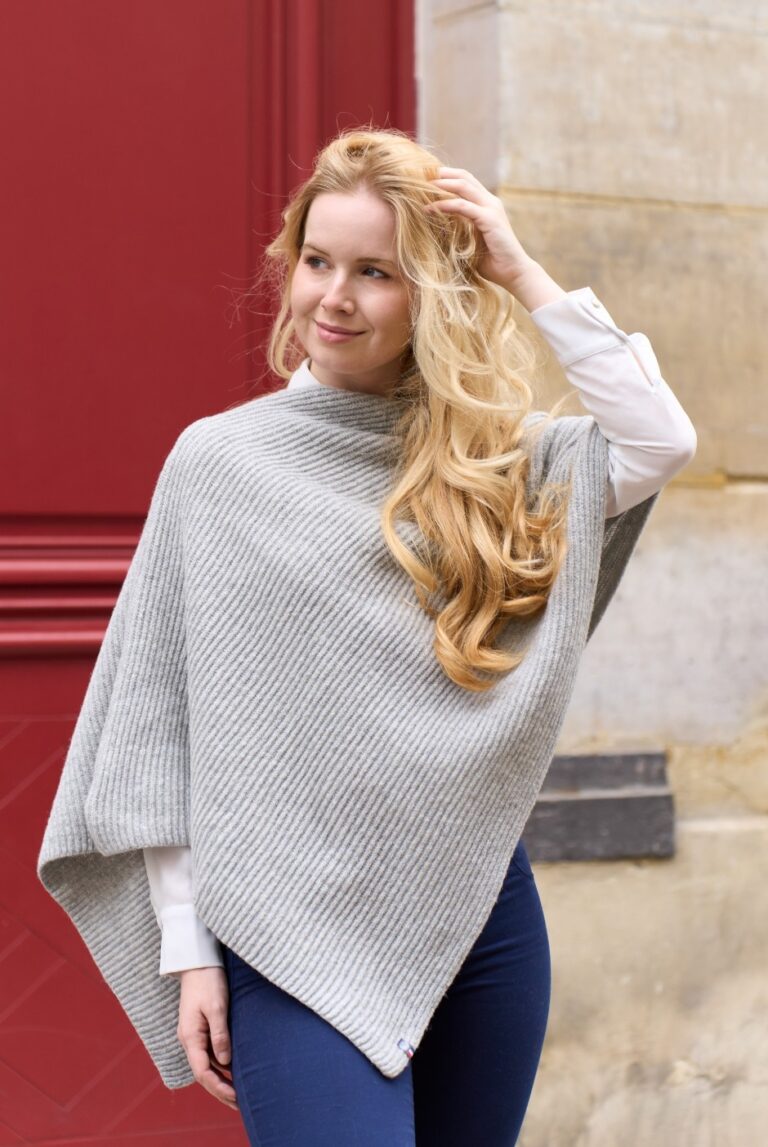 Maison Bonnefoy - Poncho Patrice Gris clair (Patrice)