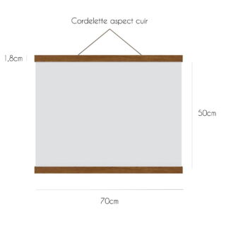 Porte-affiche magnétique – Bois Teck 70cm par la marque Foliove Foliove - Porte-affiche magnétique – Bois Teck 70cm