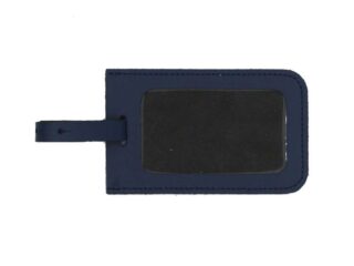Porte étiquette en cuir bleu cobalt par la marque LAVOISIER Maroquinier LAVOISIER Maroquinier - Porte étiquette en cuir bleu cobalt