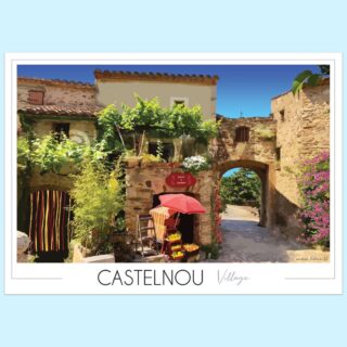 Affiche Castelnou village par la marque Foliove Foliove - Affiche Castelnou village