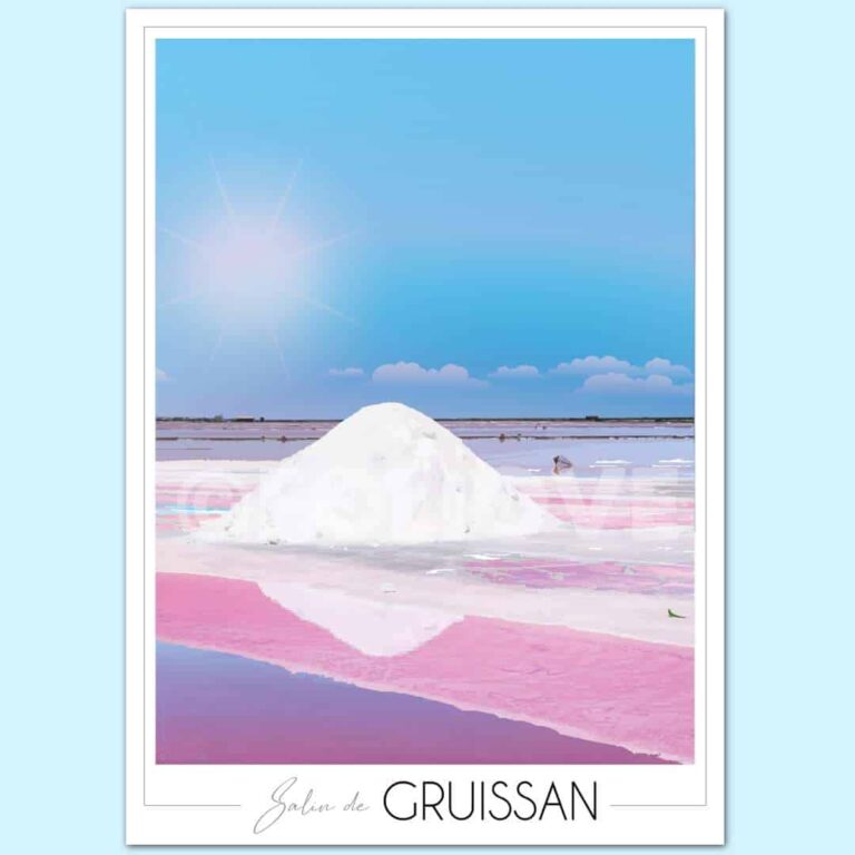 poster salin de gruissan camelle 1 Foliove Foliove - Affiche Salin de Gruissan - Camelle – 100x140 cm (B0)
