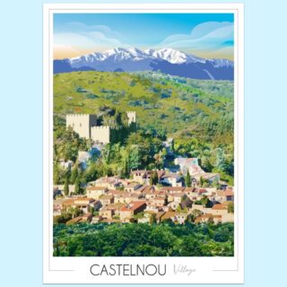 Affiche de Castelnou par la marque Foliove Foliove - Affiche de Castelnou