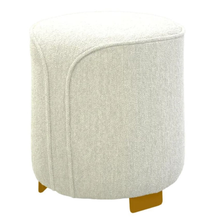 FERMOB - Pouf rond FERMOB Voulez-vous Bouclette en tissu et métal - 12 coloris