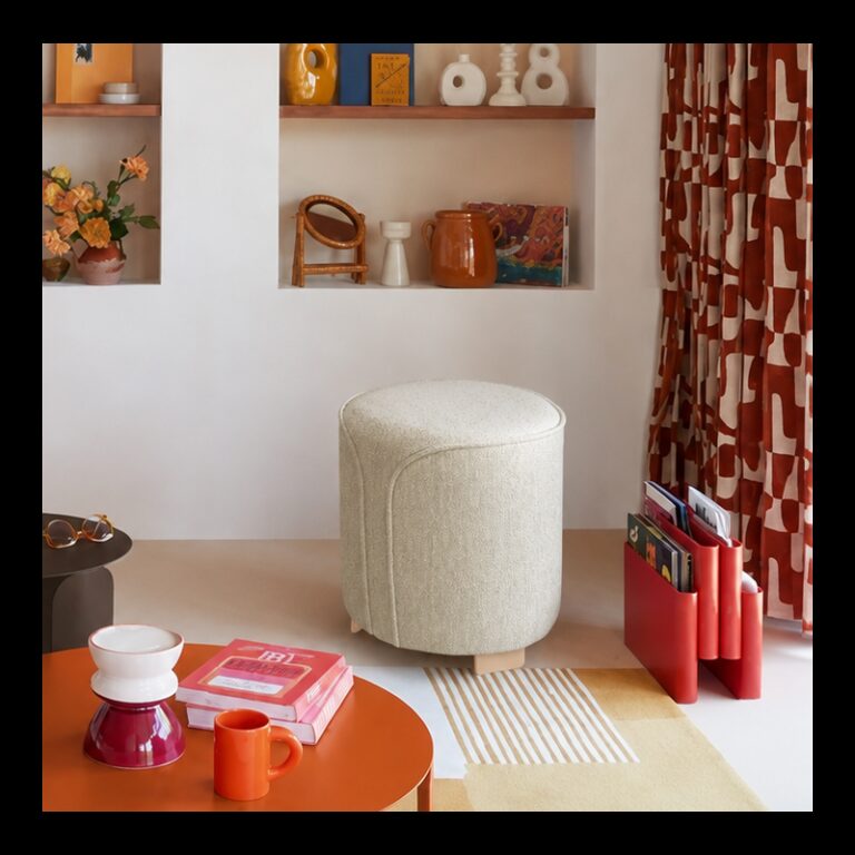 pouf rond fermob voulez vous bouclette en tissu et metal 12 coloris FERMOB - Pouf rond FERMOB Voulez-vous Bouclette en tissu et métal - 12 coloris
