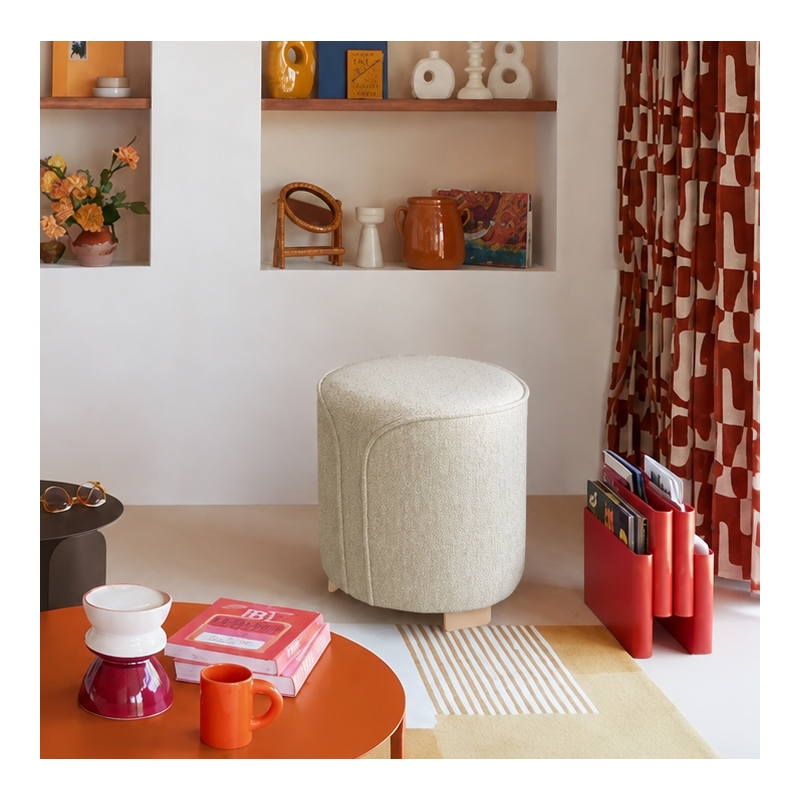 pouf rond fermob voulez vous bouclette en tissu et metal 12 coloris FERMOB - Pouf rond FERMOB Voulez-vous Bouclette en tissu et métal - 12 coloris