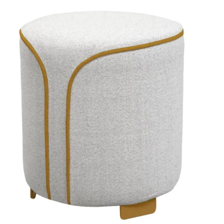 FERMOB - Pouf rond FERMOB Voulez-vous Moucheté en tissu et métal - 12 coloris