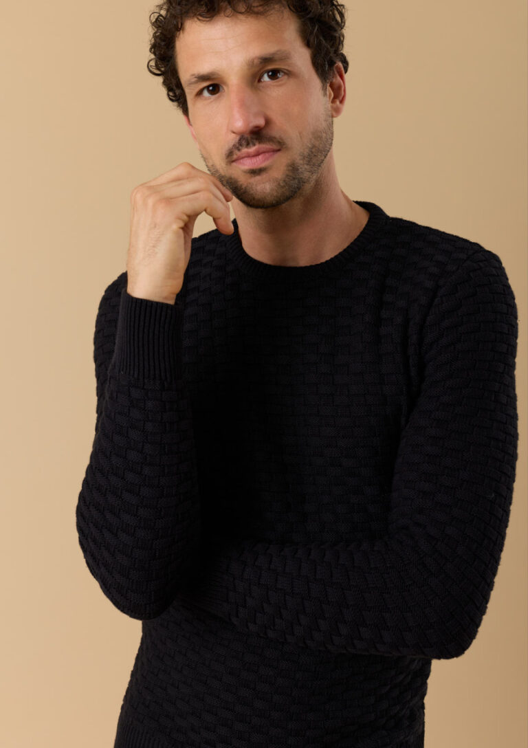 Montlimart - PULL DAMIER NOIR