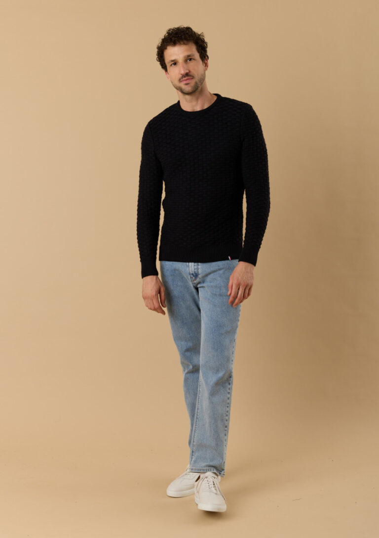 Montlimart - PULL DAMIER NOIR