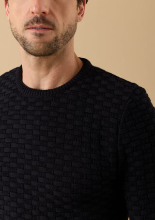 Pull Damier Noir par la marque Montlimart Montlimart - Pull Damier Noir