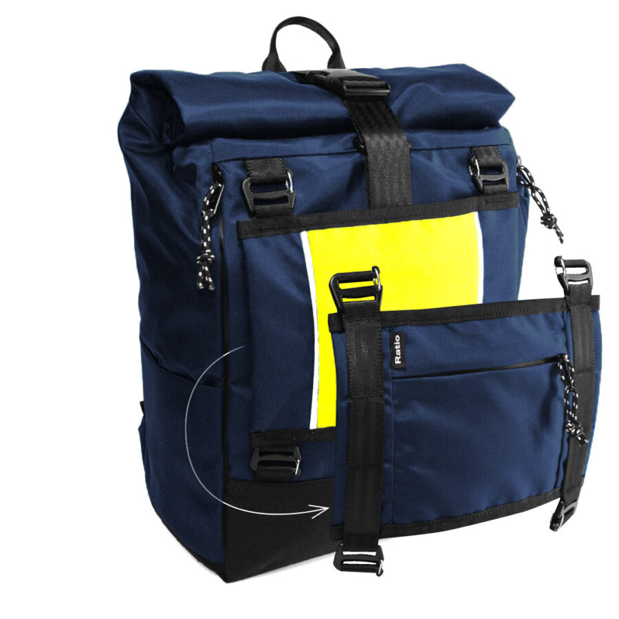 ratio moon rise pro sac a dos velo made in france 900x900 1 Ratio - Sac à dos Moon Rise Pro Bleu PACK MESSENGER