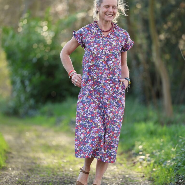 robe acacia coton floraison amethyste 3396519 Meta SS25 - Robe Acacia – Coton “Floraison Améthyste" – XXL