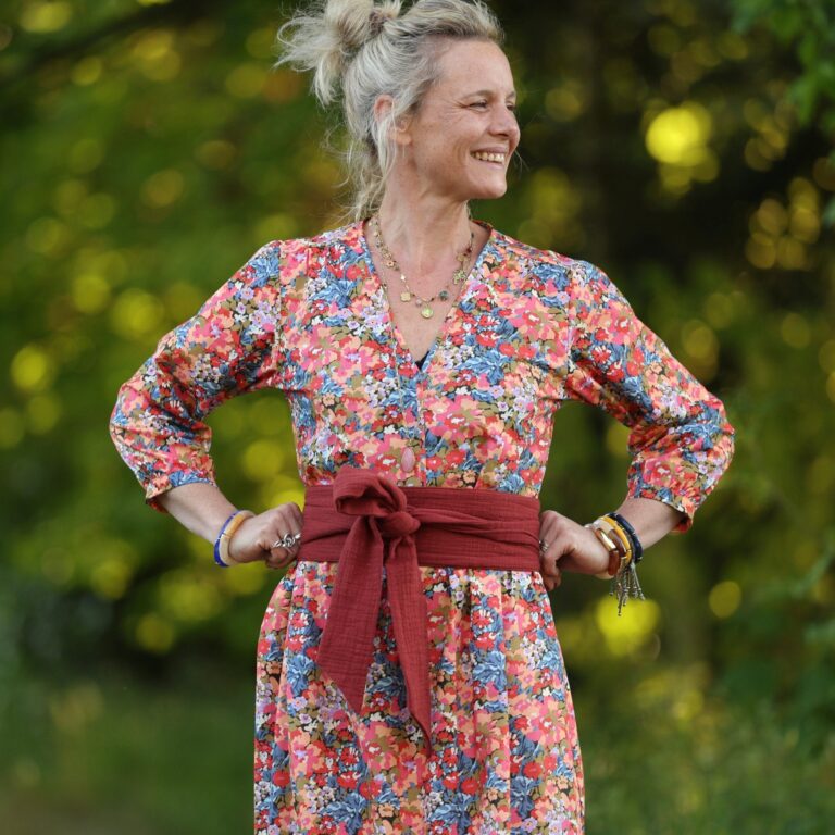 Quintessence - Robe Agathe - Coton Flammes Botaniques – XL