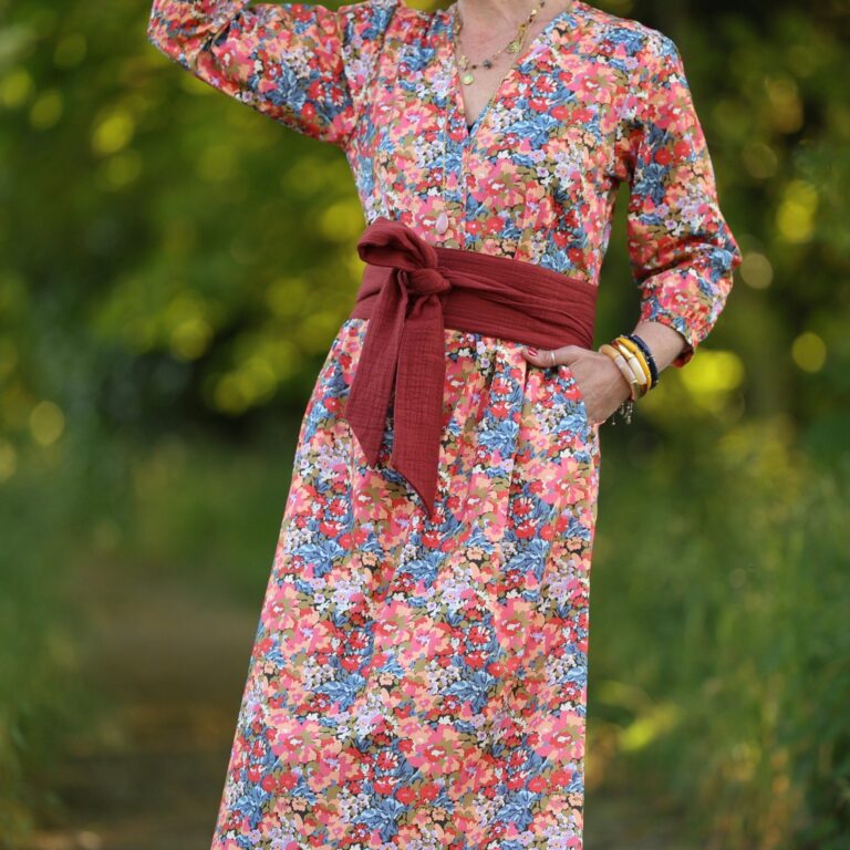 Quintessence - Robe Agathe - Coton Flammes Botaniques – XL