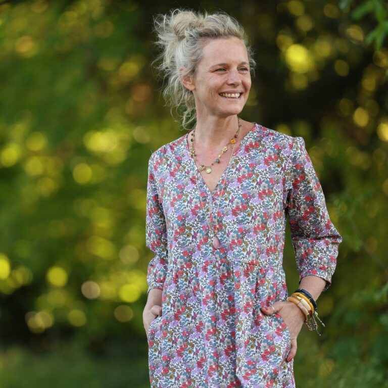 Quintessence - Robe Agathe - Coton Fleuri champêtre – XXL