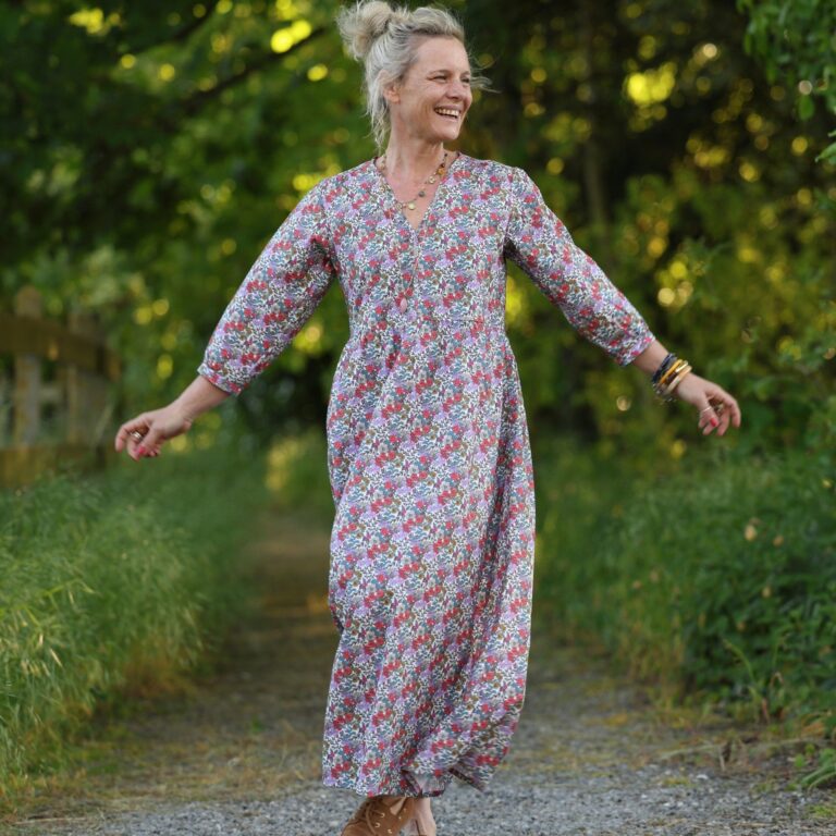 Quintessence - Robe Agathe - Coton Fleuri champêtre – XXL