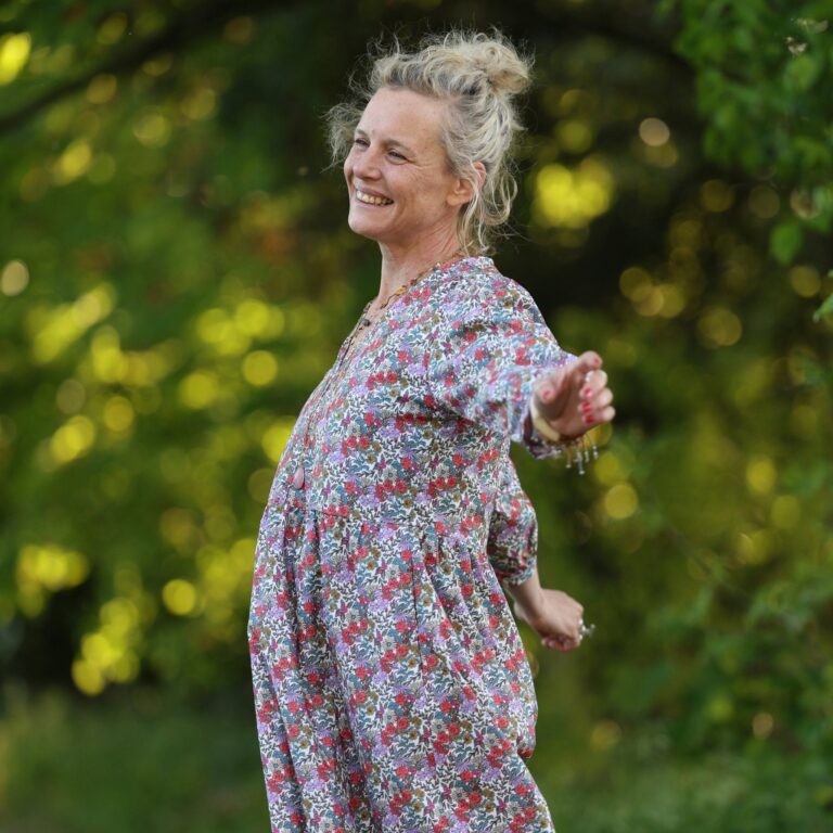 Quintessence - Robe Agathe - Coton Fleuri champêtre – XXL