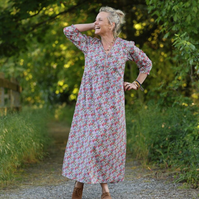 Quintessence - Robe Agathe - Coton Fleuri champêtre – XXL