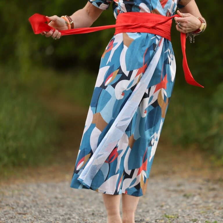 Quintessence - Robe Charline – Coton Envol graphique – XXL