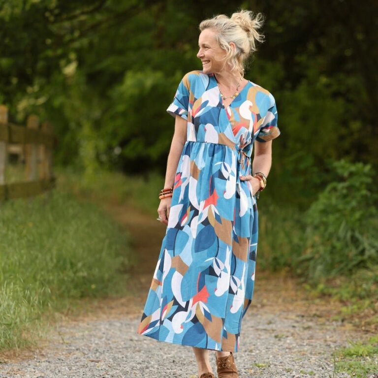 Quintessence - Robe Charline – Coton Envol graphique – XXL