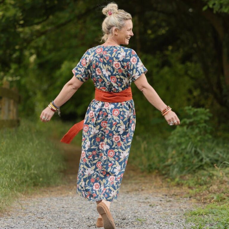 Quintessence - Robe Charline – Coton Fleurs d'Inde – XXL