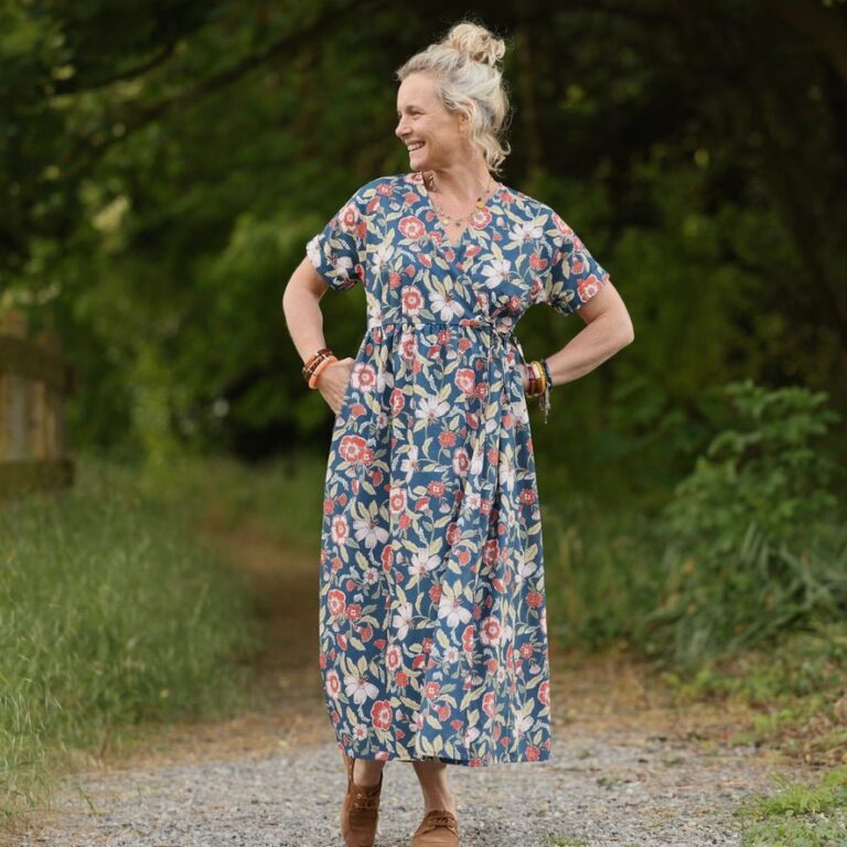 Quintessence - Robe Charline – Coton Fleurs d'Inde – XXL