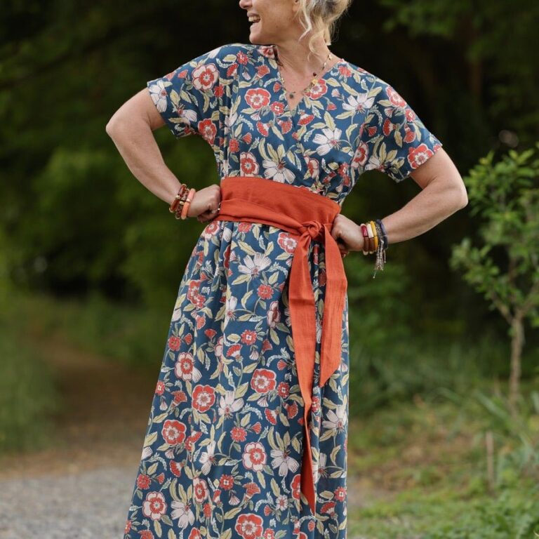 Quintessence - Robe Charline – Coton Fleurs d'Inde – XXL