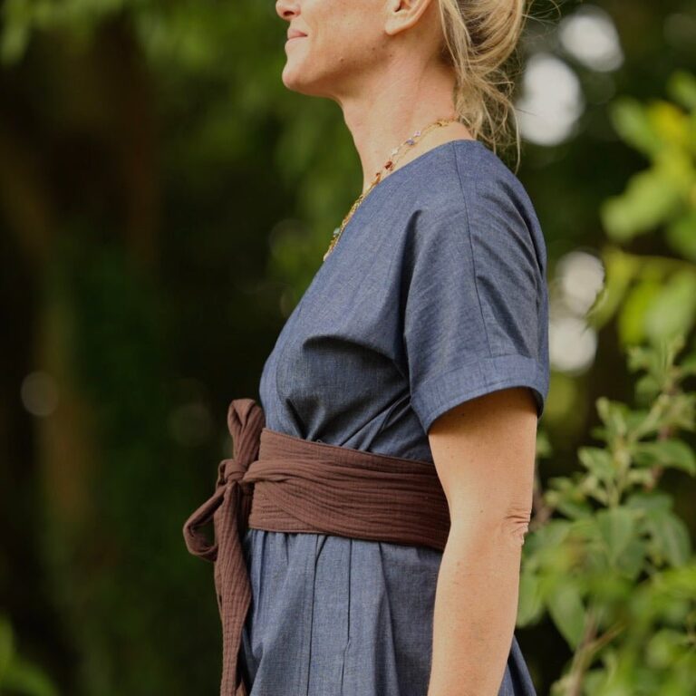 Quintessence - Robe Charline – Jean de coton bleu – XXL