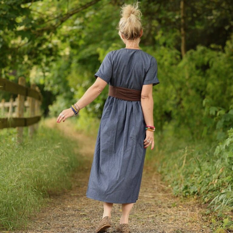 Quintessence - Robe Charline – Jean de coton bleu – XXL