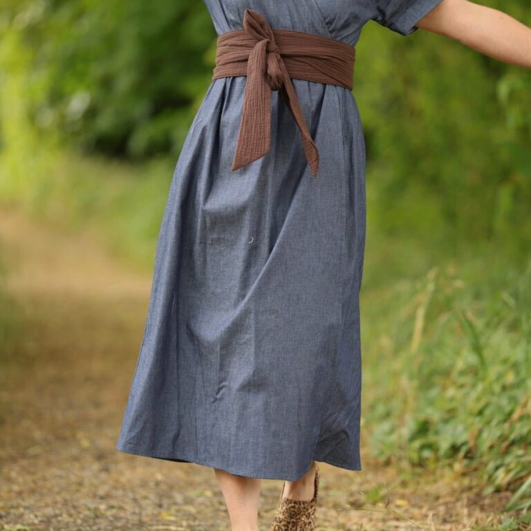 Quintessence - Robe Charline – Jean de coton bleu – XXL