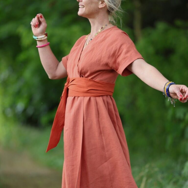 Quintessence - Robe Charline – Lin Terre cuite – XXL