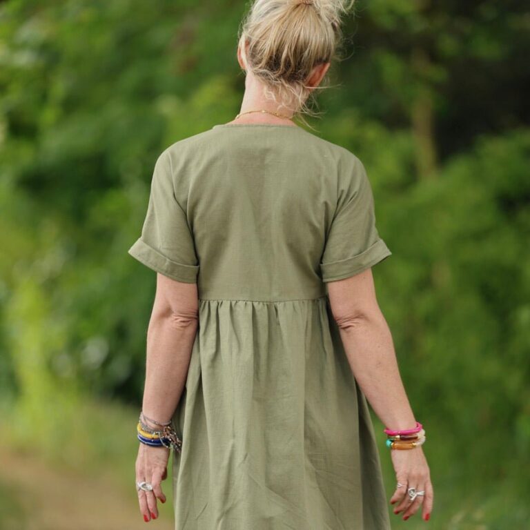 Quintessence - Robe Charline – Lin Vert fenouil – XXL