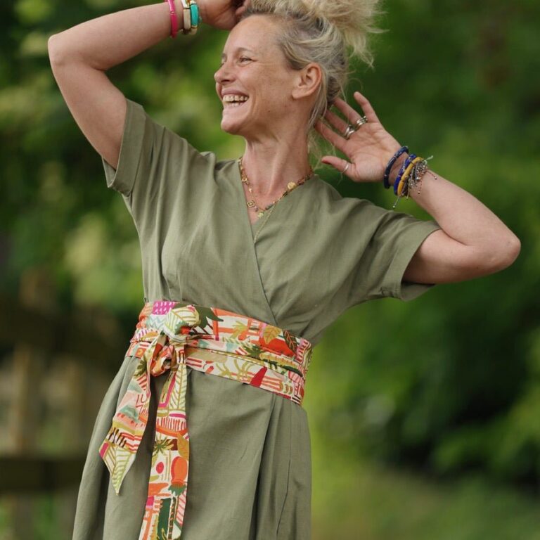 Quintessence - Robe Charline – Lin Vert fenouil – XXL