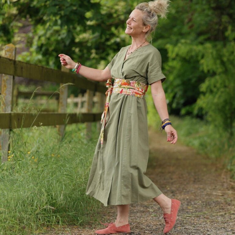 Quintessence - Robe Charline – Lin Vert fenouil – XXL