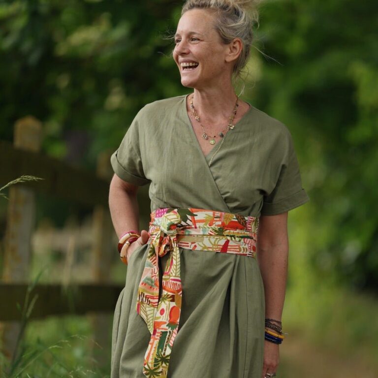 Quintessence - Robe Charline – Lin Vert fenouil – XXL