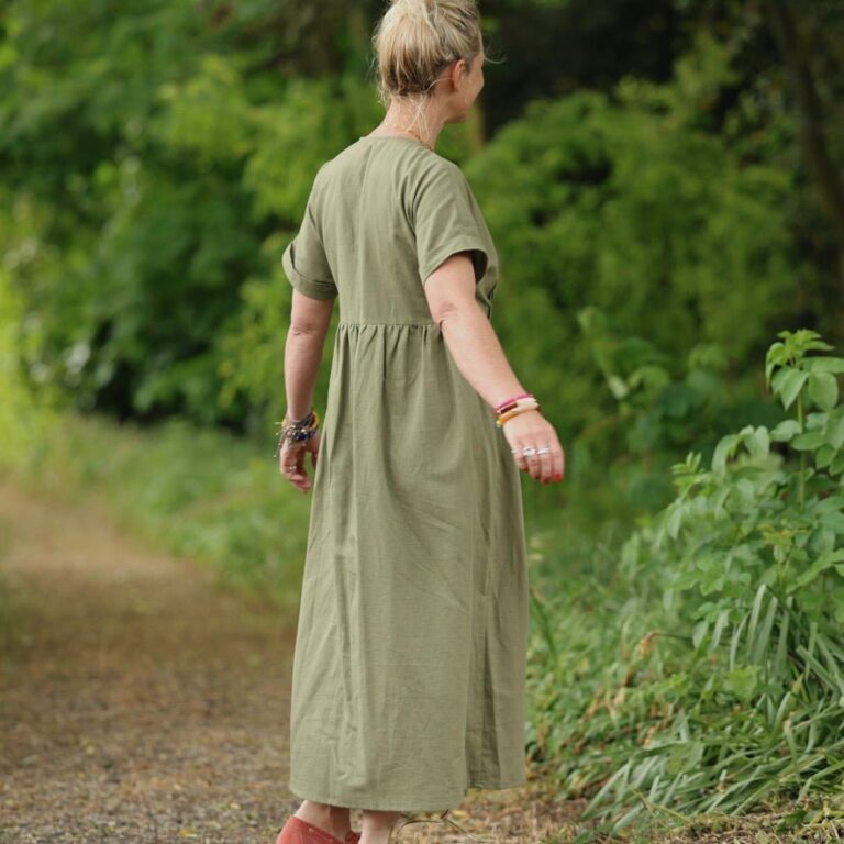 Quintessence - Robe Charline – Lin Vert fenouil – XXL