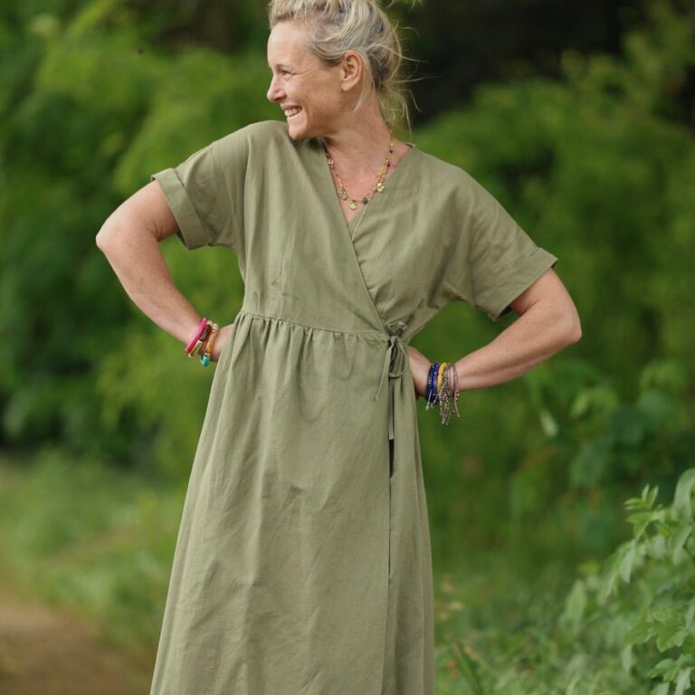 Quintessence - Robe Charline – Lin Vert fenouil – XXL
