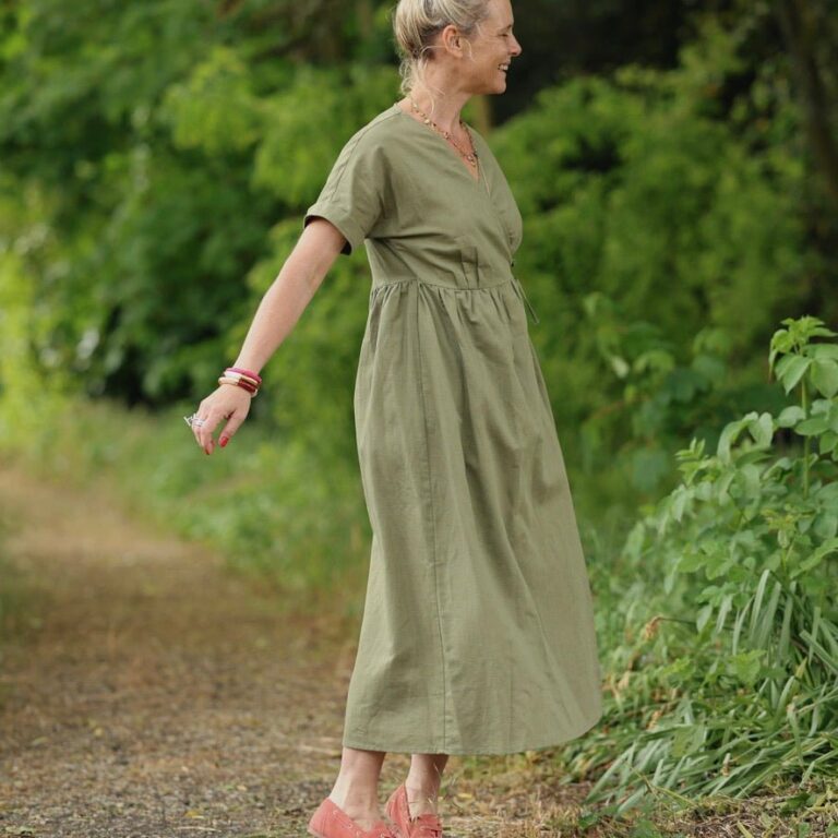 Quintessence - Robe Charline – Lin Vert fenouil – XXL
