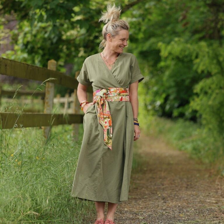 Quintessence - Robe Charline – Lin Vert fenouil – XXL