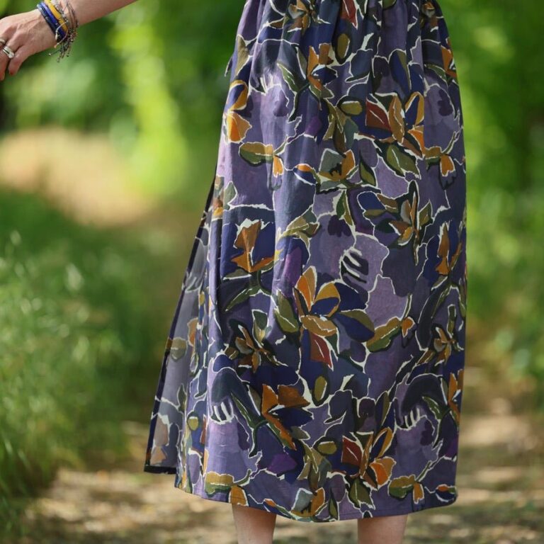 Quintessence - Robe Charline – Satin de coton Bois de Myrthe – XXL