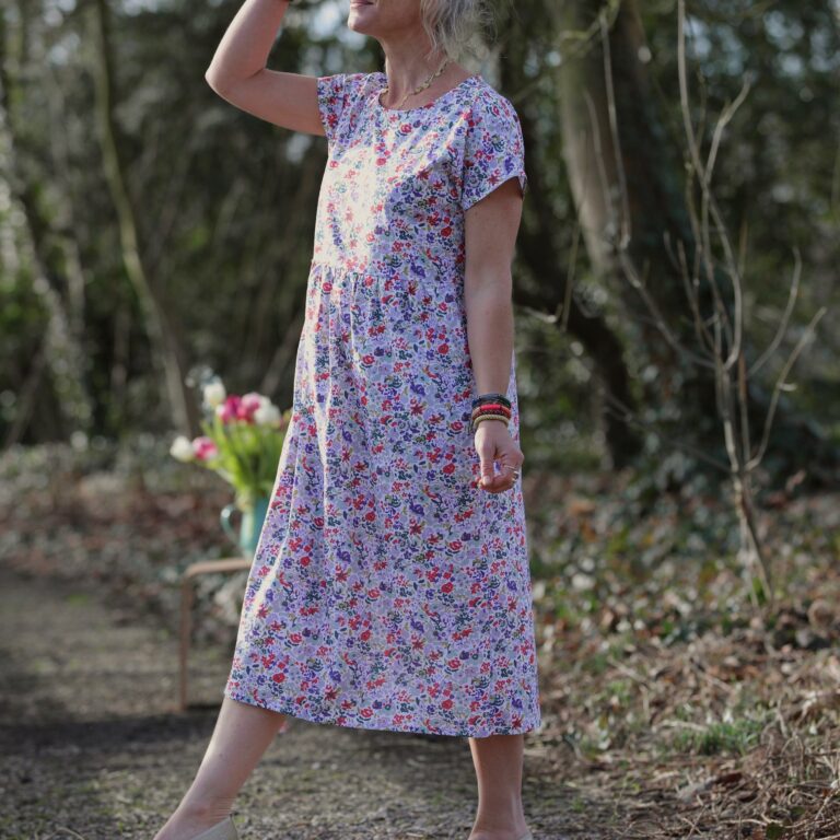 Quintessence - Robe Elsie - Coton floral impressionniste – XXL