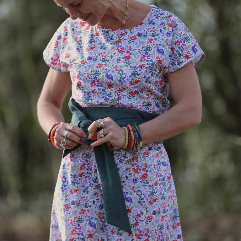Quintessence - Robe Elsie - Coton floral impressionniste – XXL